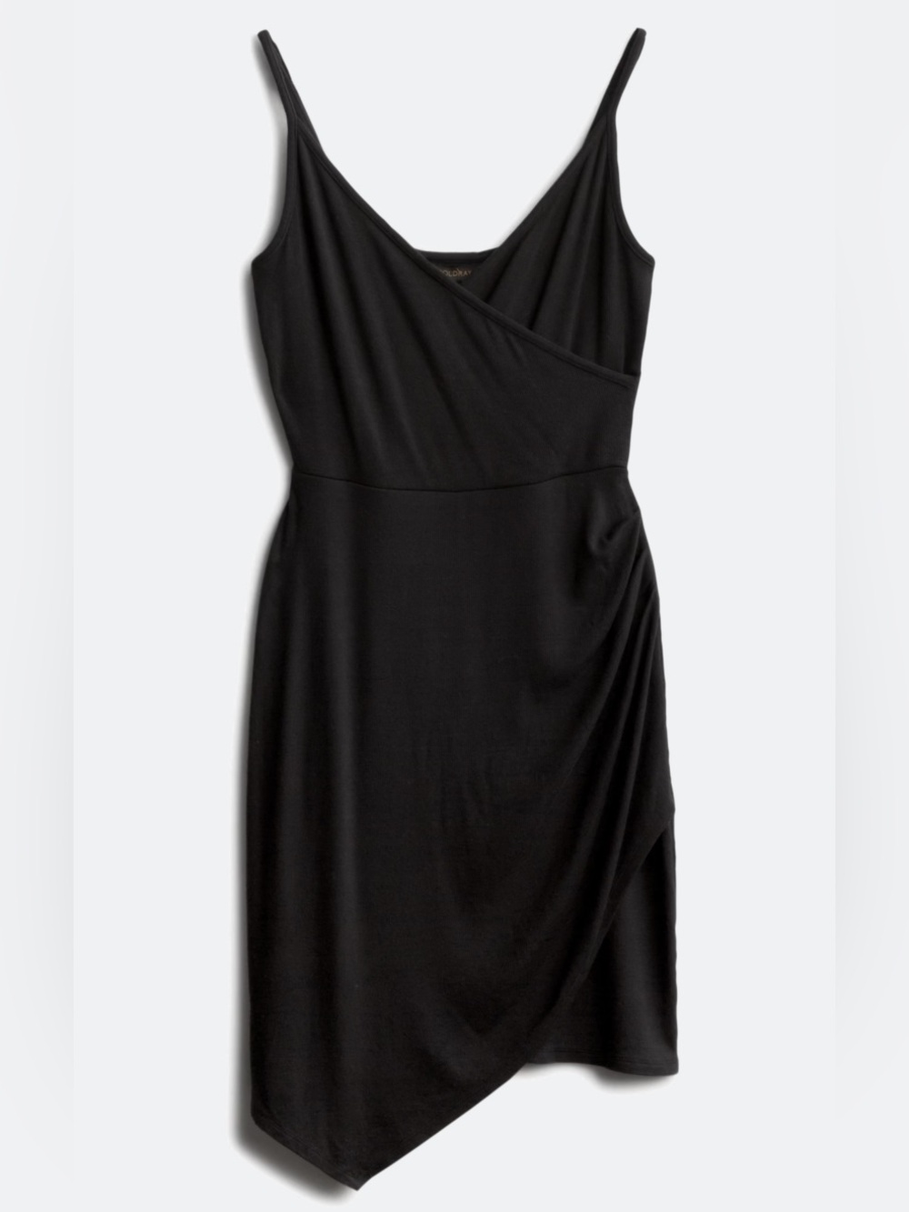 Goldray Fraidy Knit Surplice Dress Black L
